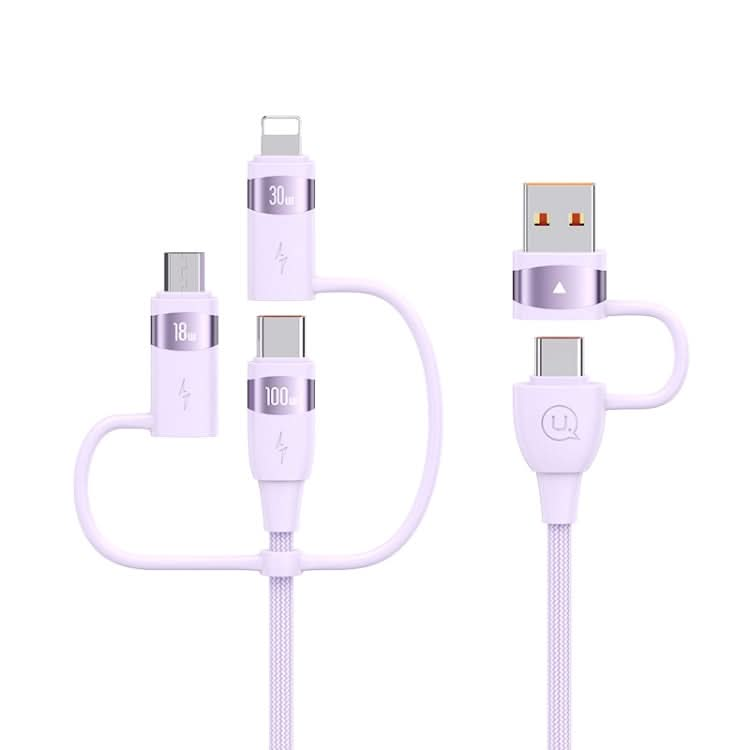 USAMS US-SJ645 U85 1.2m PD100W 6 in 1 Alloy Multifunctional Fast Charging Cable