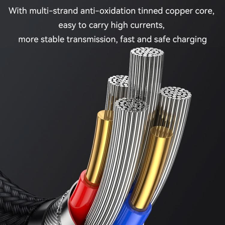 USAMS US-SJ645 U85 1.2m PD100W 6 in 1 Alloy Multifunctional Fast Charging Cable