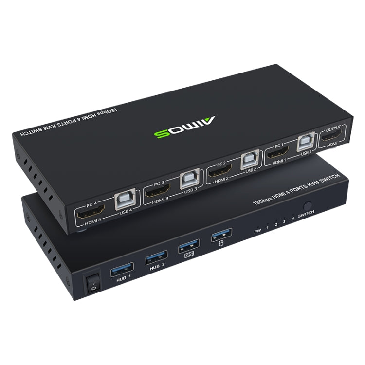 AIMOS AM-KVM401 4K 60Hz HDMI 4 In 1 Out KVM Switch My Store