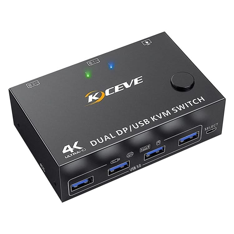 KC-KVM202DP 4K 60Hz USB3.0 DP Dual Monitors KVM Switch My Store