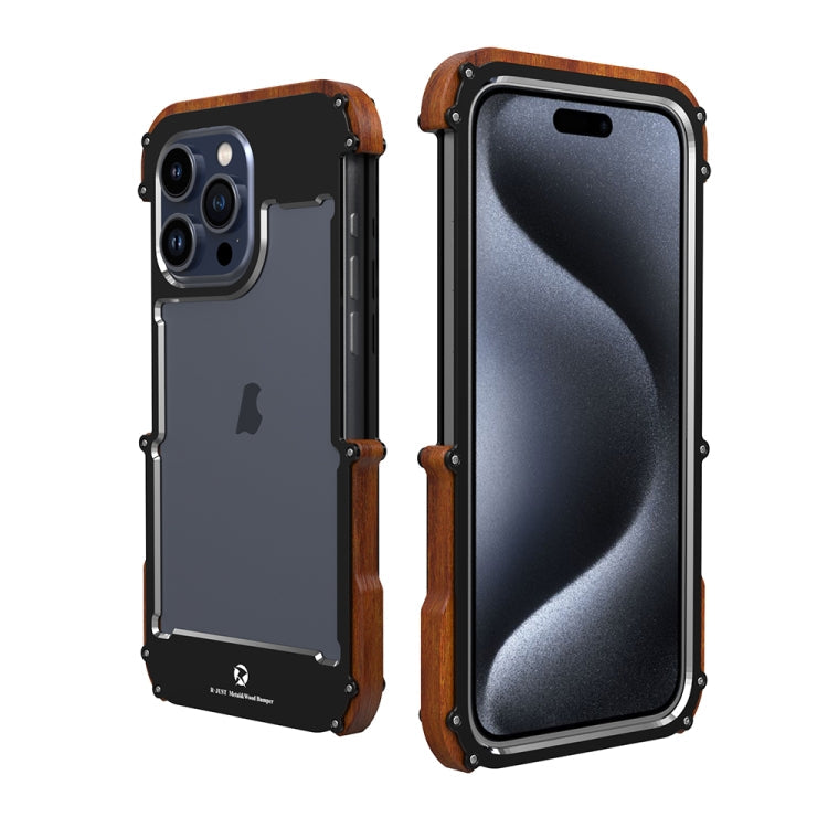 R-JUST Ironwood Generation Metal Hybrid Wood Phone Case