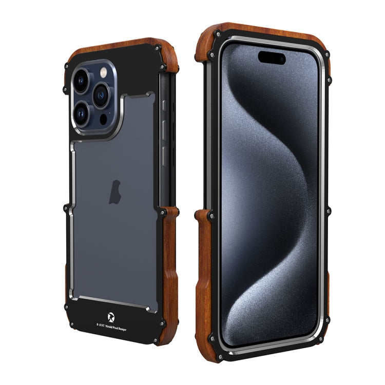 R-JUST Ironwood Generation Metal Hybrid Wood Phone Case