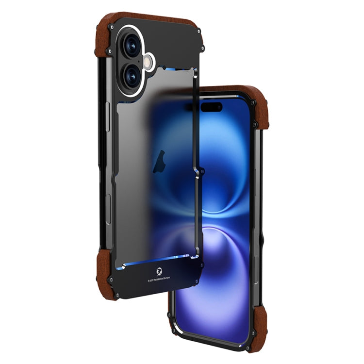 R-JUST Ironwood Generation Metal Hybrid Wood Phone Case