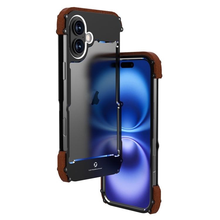 R-JUST Ironwood Generation Metal Hybrid Wood Phone Case