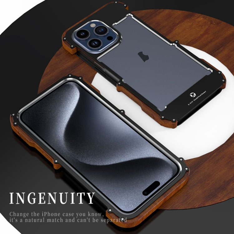 R-JUST Ironwood Generation Metal Hybrid Wood Phone Case