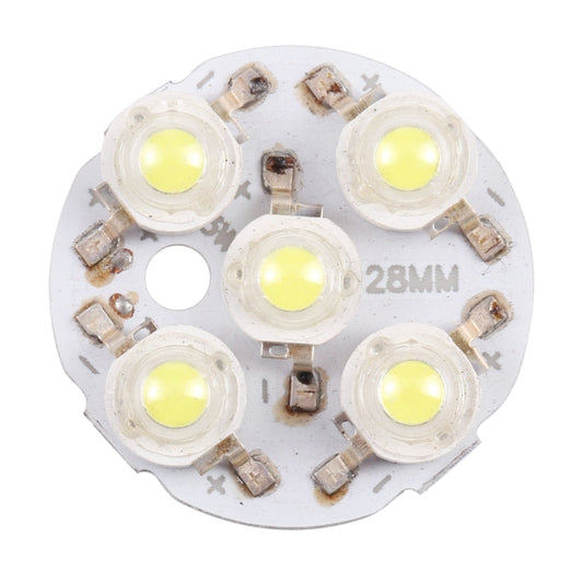 5W 5 LEDs Module Lamp Ceiling Lighting Source 28mm, DC15V