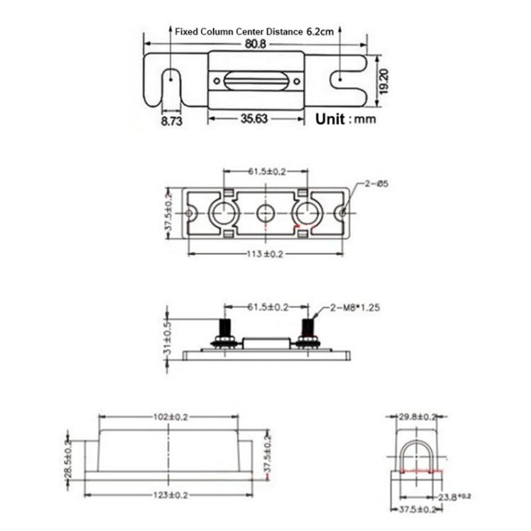 3 in 1 ANL Car Audio Modified Fuse Holder with 200A Fuse-Reluova