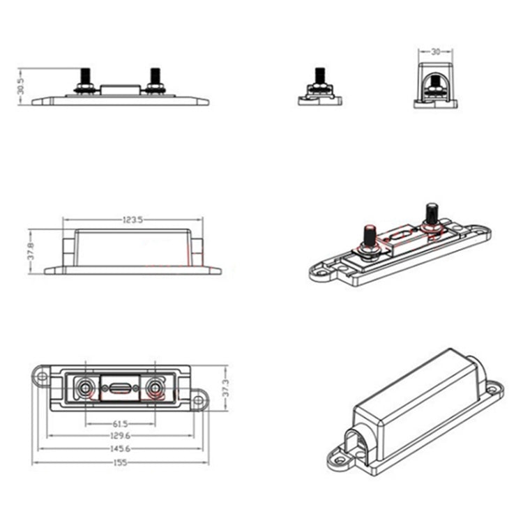 3 in 1 ANL Car Audio Modified Fuse Holder with 200A Fuse-Reluova