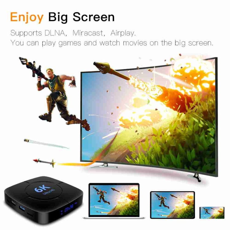 6K Ultra HD Android 12.0 Smart TV Box with Remote Control, Allwinner H616 1.5GHZ Quad-Core