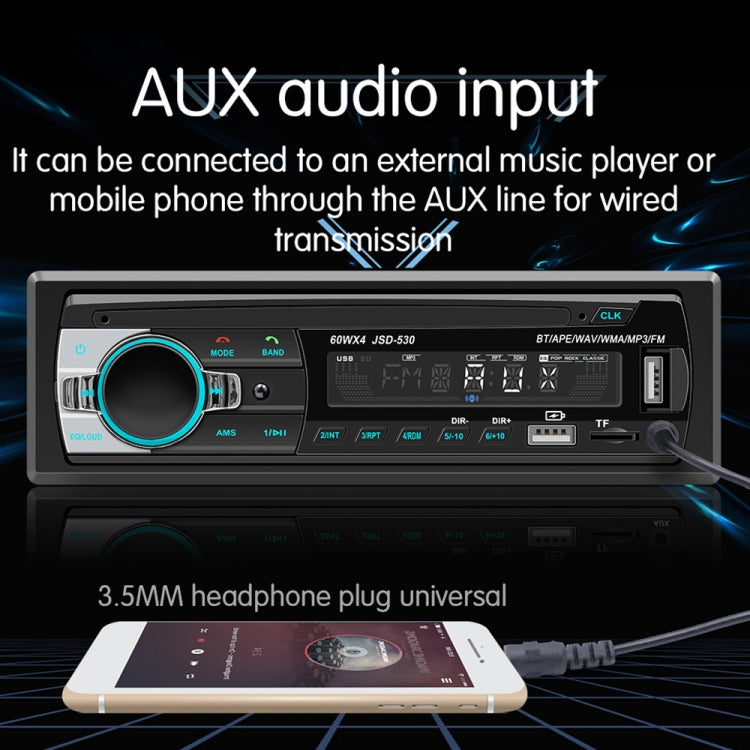 JSD-530 Bluetooth 5.0 Car MP3 Player Support FM / Smart Voice Assistant / Mobile APP ÎҵÄÉ̵ê