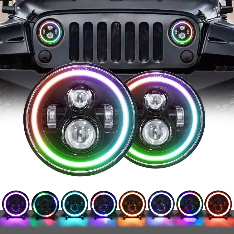 C0090 7 inch Car Colorful Round Angel Eye Headlight ÎҵÄÉ̵ê