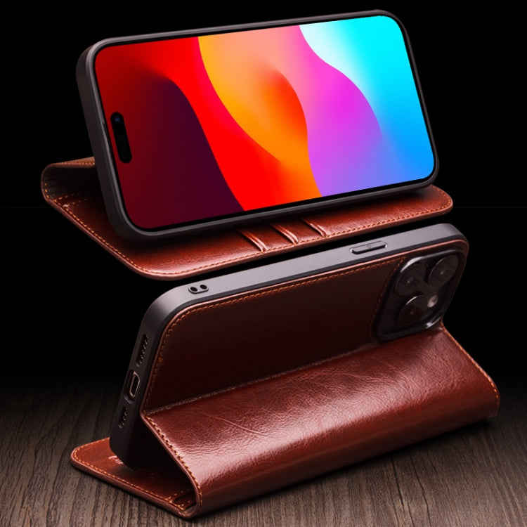 QIALINO Classic Genuine Leather Phone Case