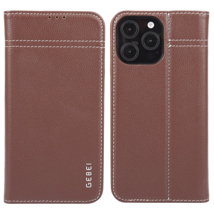 GEBEI Top-grain Horizontal Flip Leather Phone Case, Series 1