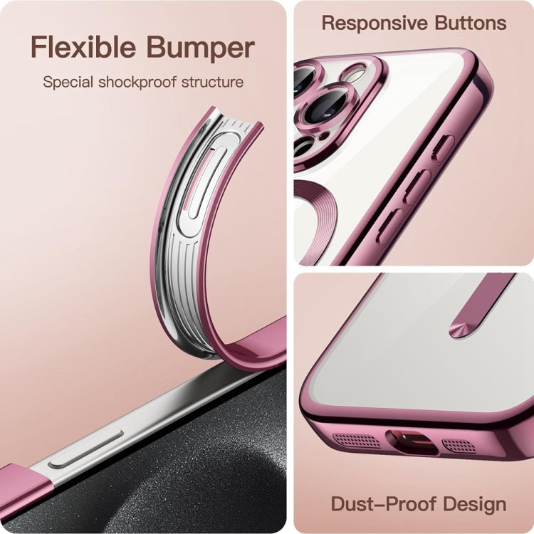 Transparent Electroplated Magsafe Magnetic TPU Phone Case, Series 1