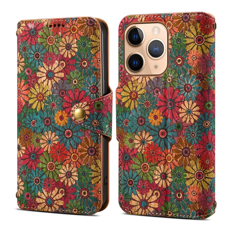 Denior Flower Language Series Cork Fabric Oil Edge Leather Phone Case, Series 2