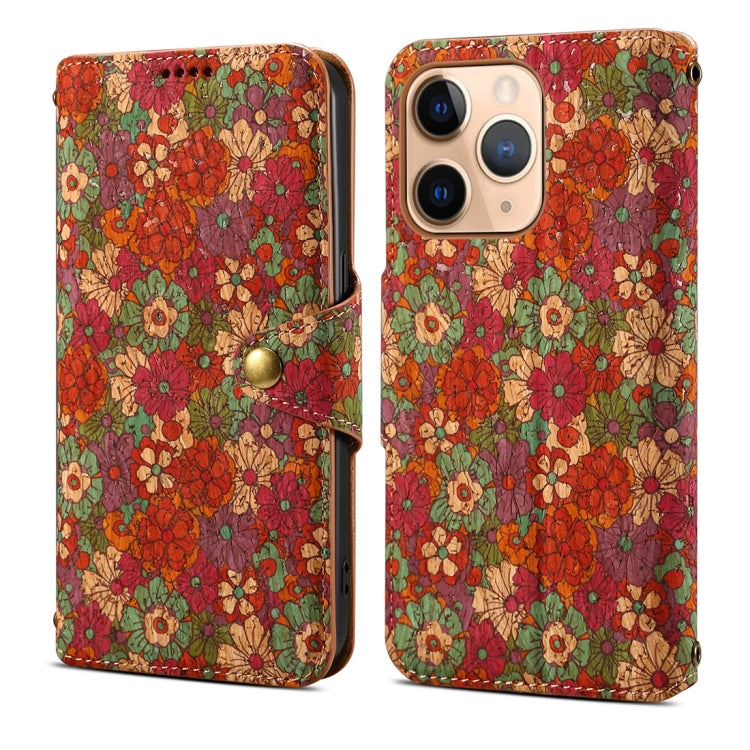 Denior Flower Language Series Cork Fabric Oil Edge Leather Phone Case, Series 2