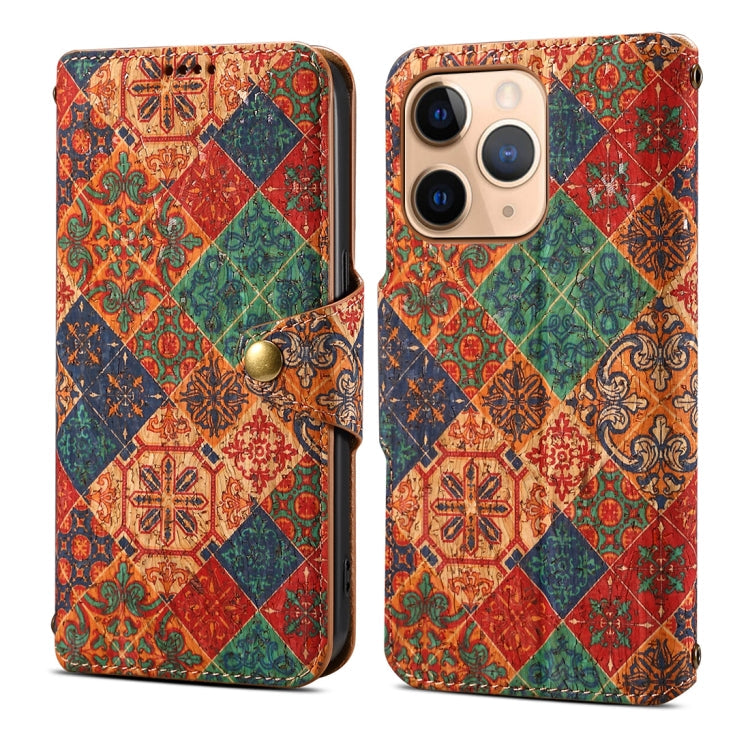 Denior Flower Language Series Cork Fabric Oil Edge Leather Phone Case, Series 2