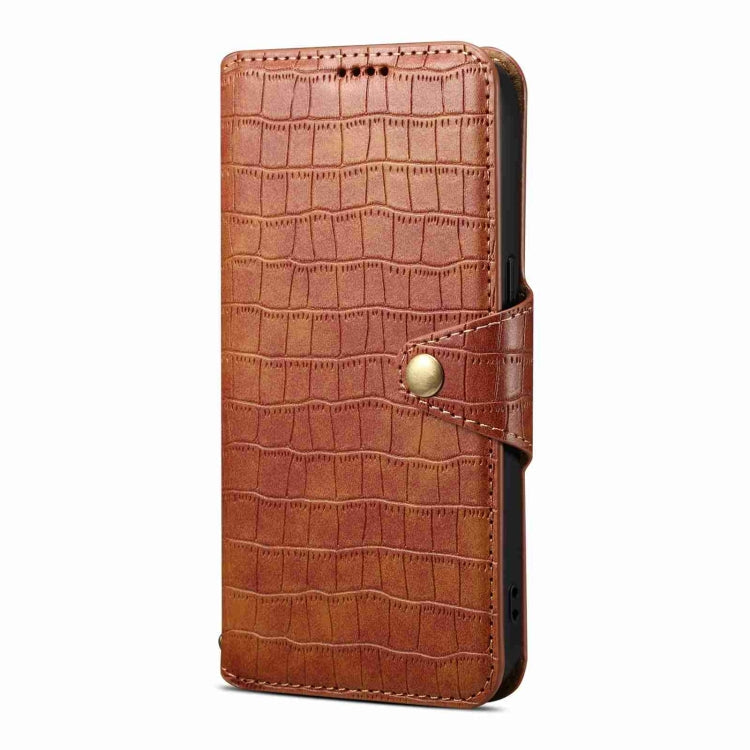 Denior Crocodile Texture Oil Edge Leather Phone Case, Series 1