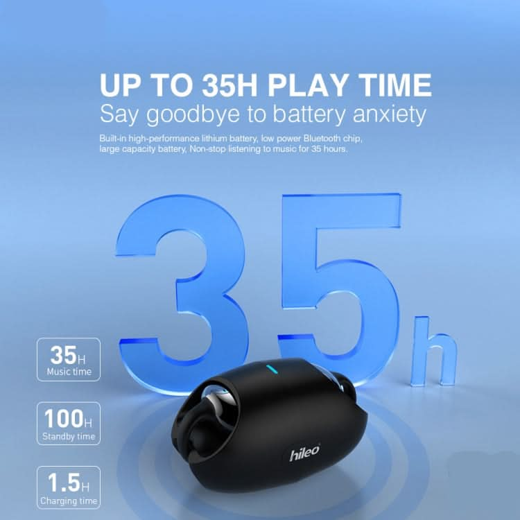 Hileo Hi80 TWS Wireless Bluetooth IPX5 Waterproof In-ear Sports Noise Reduction Earphone