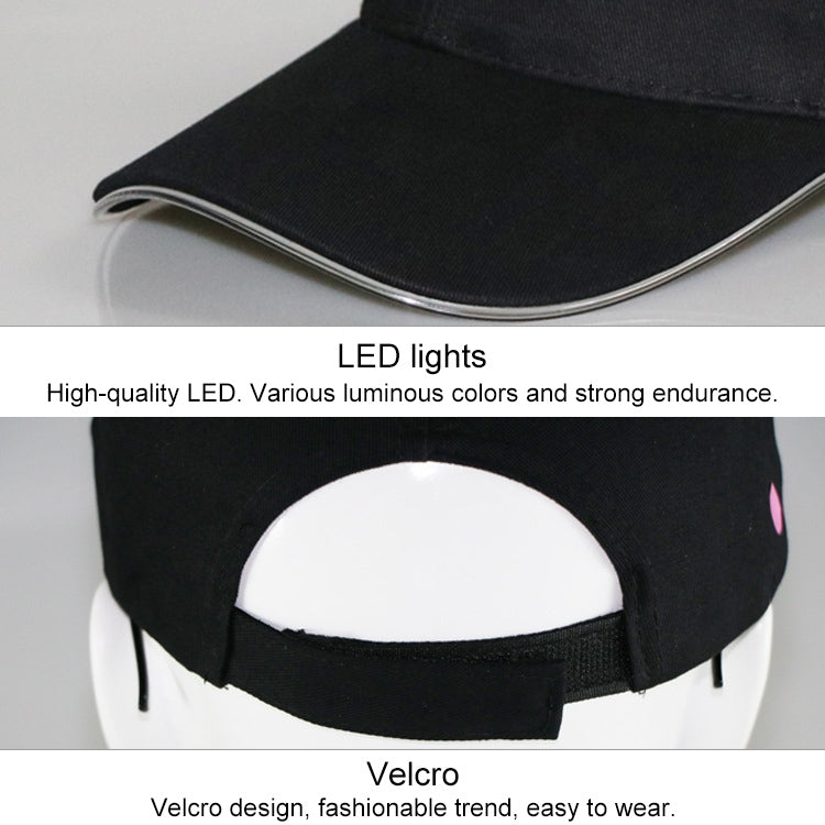 LED Luminous Baseball Cap Male Outdoor Fluorescent Sunhat, Style: Rechargeable My Store