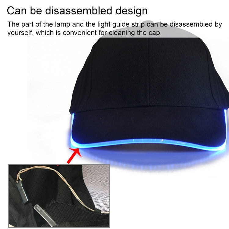 LED Luminous Baseball Cap Male Outdoor Fluorescent Sunhat, Style: Rechargeable My Store