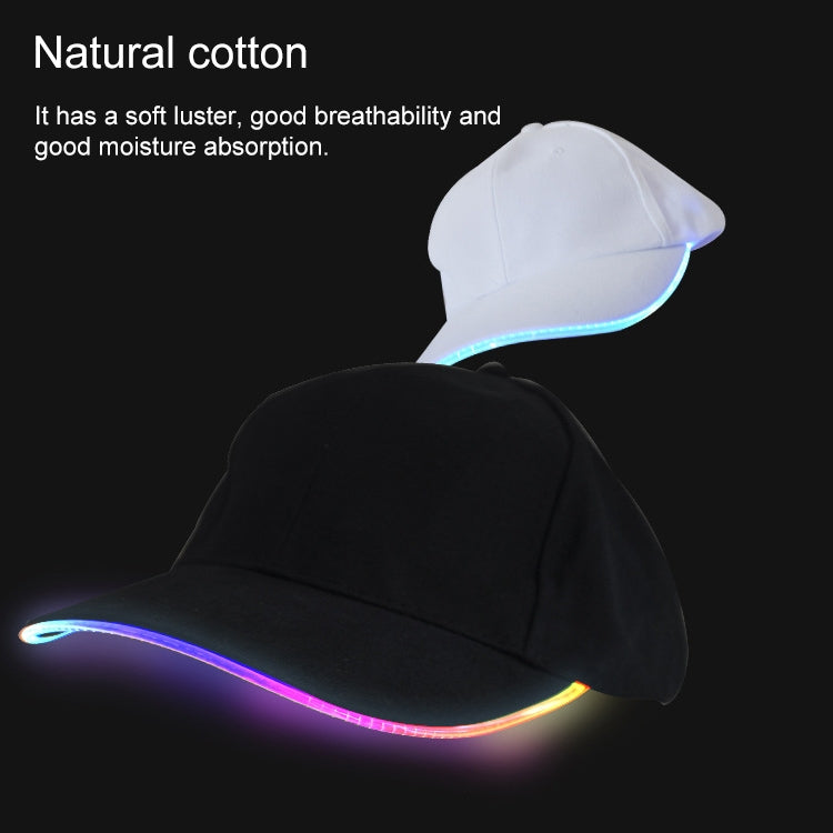 LED Luminous Baseball Cap Male Outdoor Fluorescent Sunhat, Style: Rechargeable My Store