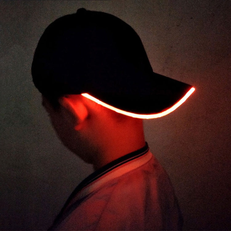 LED Luminous Baseball Cap Male Outdoor Fluorescent Sunhat, Style: Rechargeable My Store