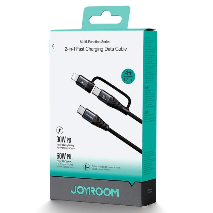 JOYROOM SA37-1T2 60W Multi-Function Series 2 in 1 Fast Charging Data Cable