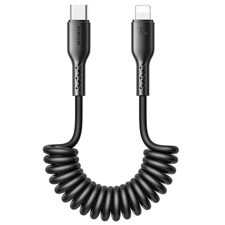 JOYROOM SA38-CL3 30W USB-C / Type-C to 8 Pin Coiled Fast Charging Data Cable