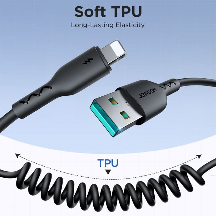 JOYROOM SA38-CL3 30W USB-C / Type-C to 8 Pin Coiled Fast Charging Data Cable