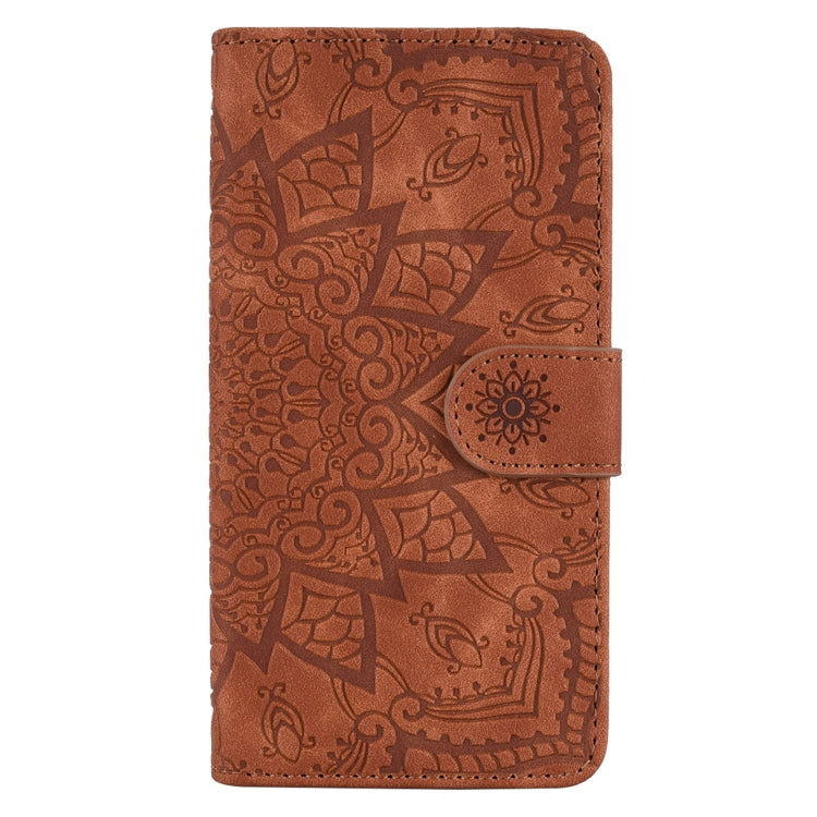 Mandala Embossed Dual-Fold Calf Leather Phone Case, Series 2