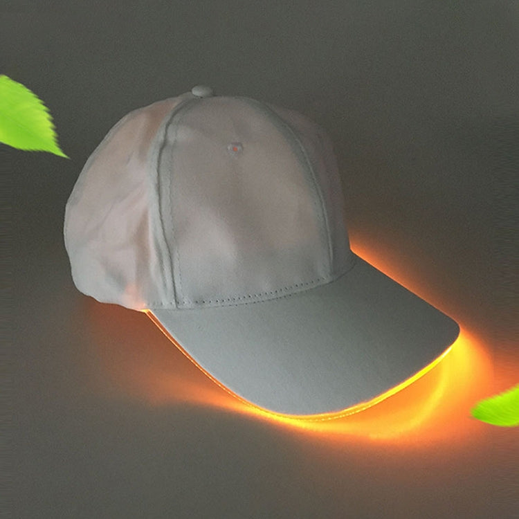 LED Luminous Baseball Cap Male Outdoor Fluorescent Sunhat, Style: Battery My Store