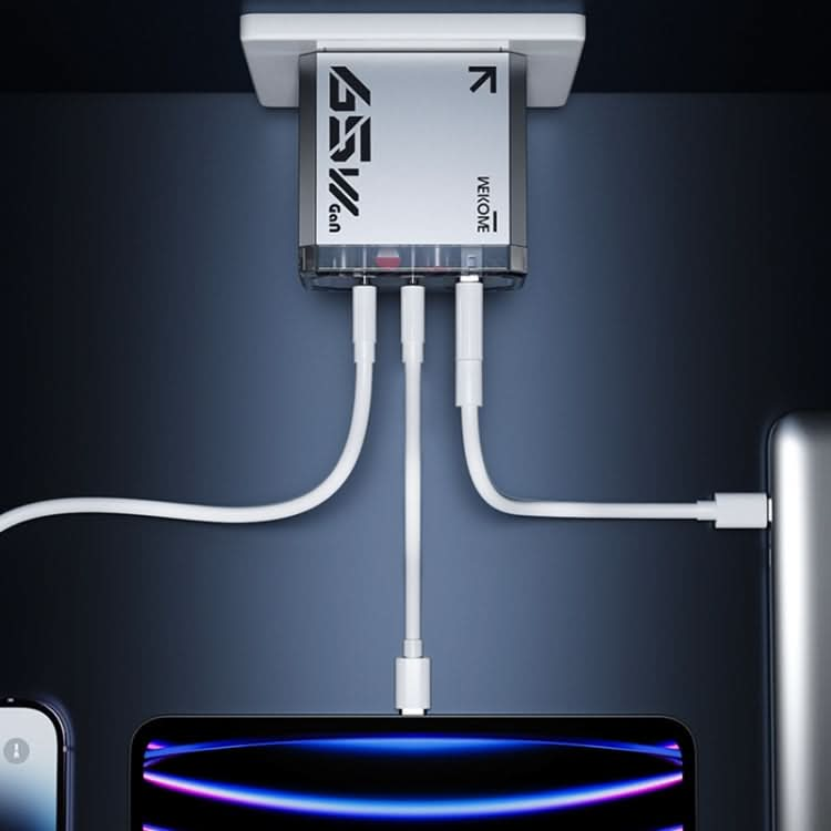 WK WP-U156 Pioneer Series 65W USB+Dual USB-C/Type-C GaN Charger