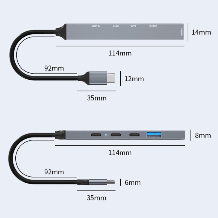 ADS-809 PD 100W 5 in 1 USB-C / Type-C Port Multifunctional Docking Station My Store