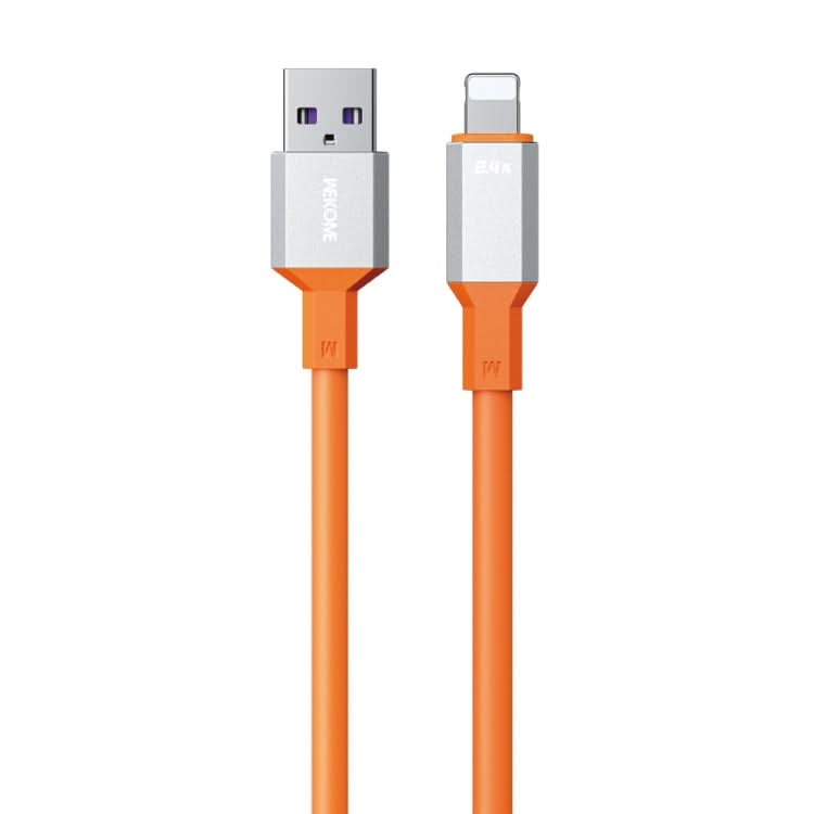 WK WDC-17 2.4A USB to 8 Pin Silicone Data Cable, Length: 1.2m