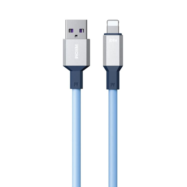 WK WDC-17 2.4A USB to 8 Pin Silicone Data Cable, Length: 1.2m