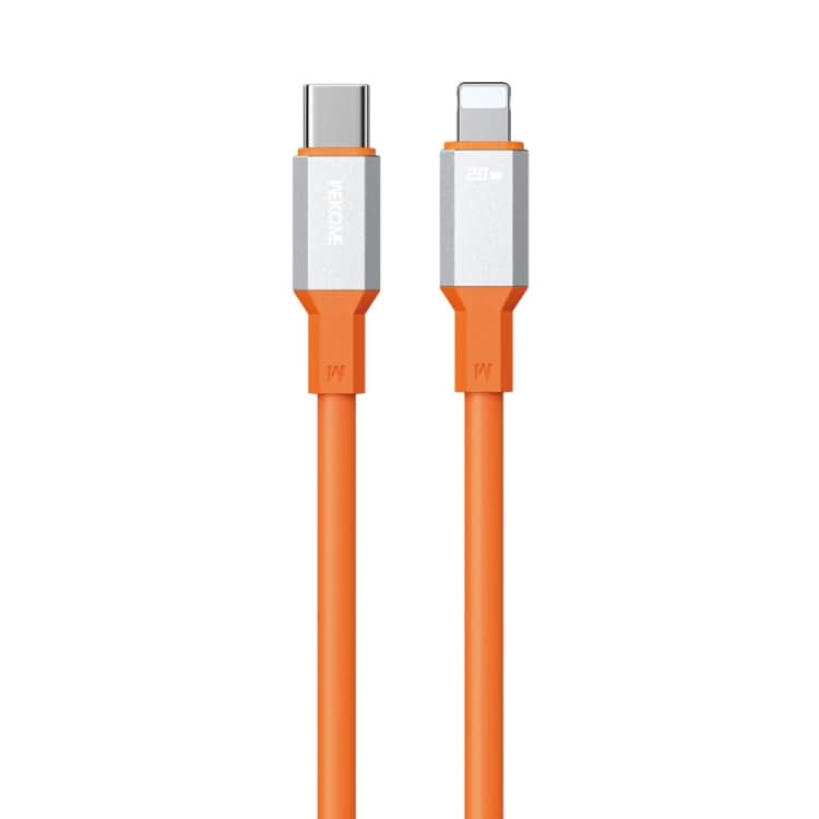 WK WDC-17 PD 20W USB-C/Type-C to 8 Pin Silicone Data Cable, Length: 1.2m