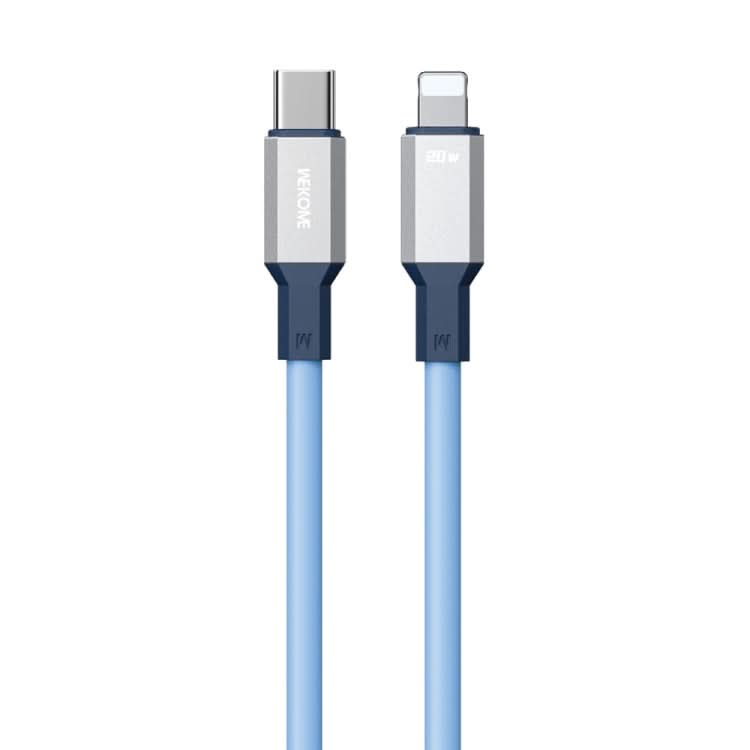 WK WDC-17 PD 20W USB-C/Type-C to 8 Pin Silicone Data Cable, Length: 1.2m