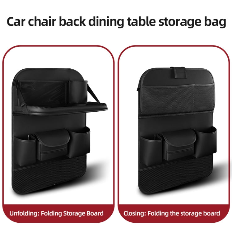 4041 Napa Texture Leather Car Seat Back Storage Bag Folding Dining Table ÎҵÄÉ̵ê