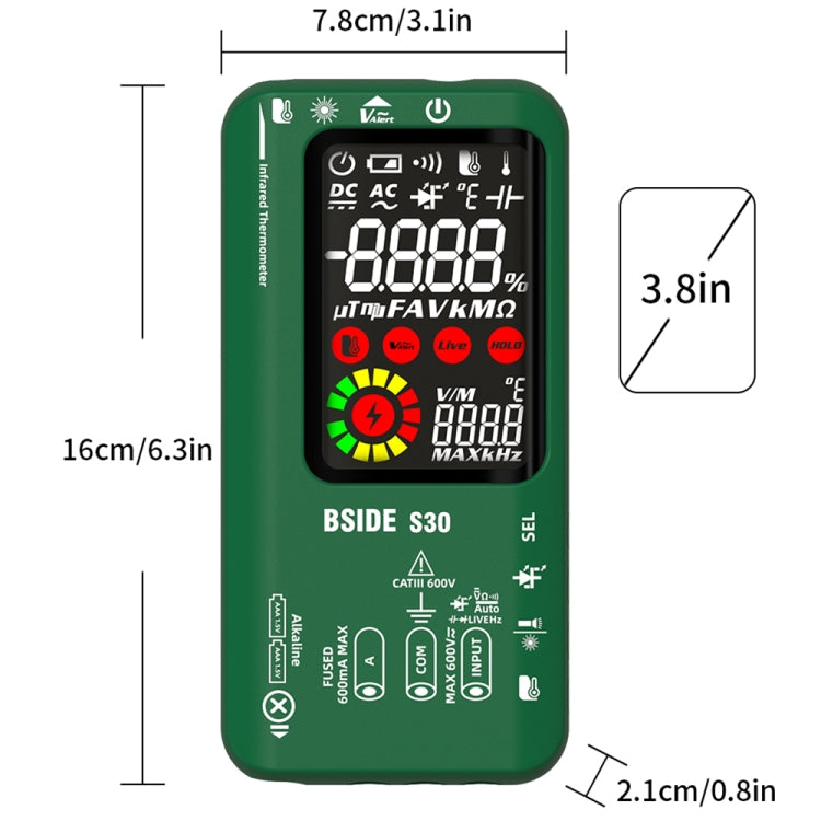 BSIDE S30 Smart Color Screen Infrared Temperature Measurement Multimeter Reluova