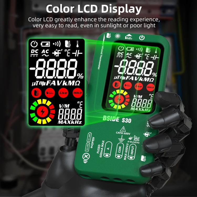 BSIDE S30 Smart Color Screen Infrared Temperature Measurement Multimeter Reluova