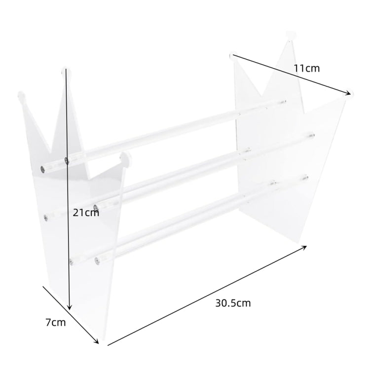 YX032 Acrylic Headband Hairband Storage Rack Display Stand