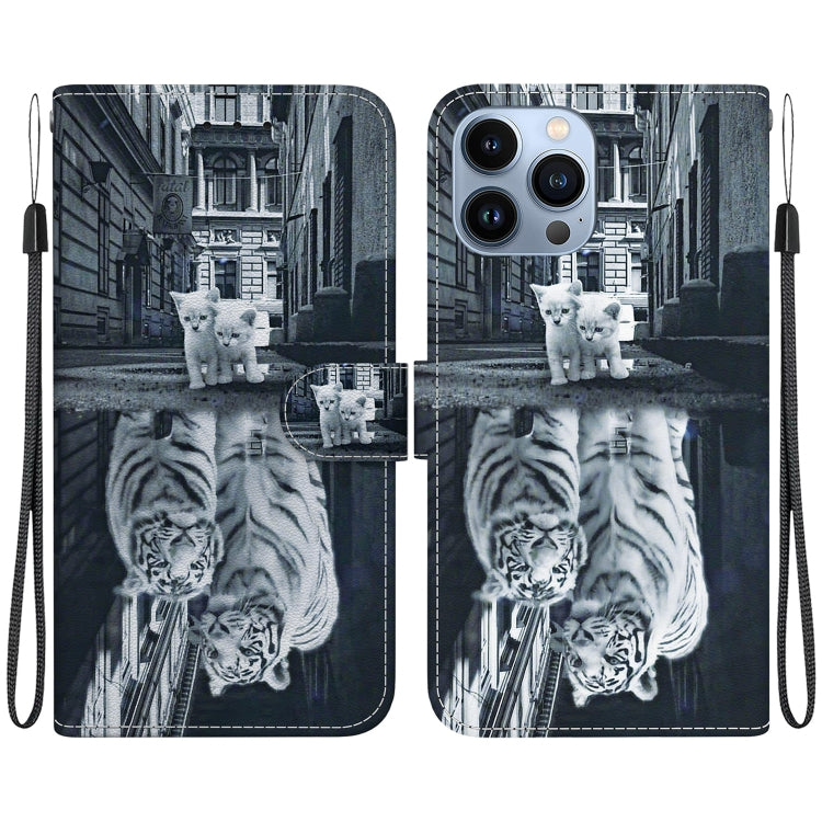 Crystal Texture Colored Drawing Leather Phone Case, Series 5