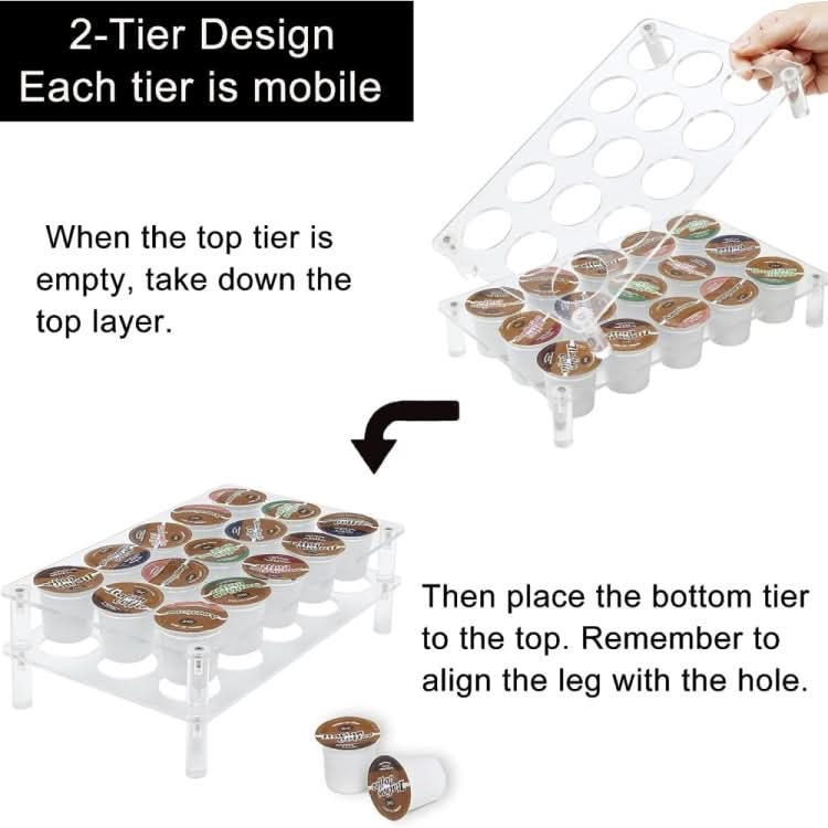 2pcs YX037 Coffee Capsule Display Rack Coffee Bag Organizer-Reluova