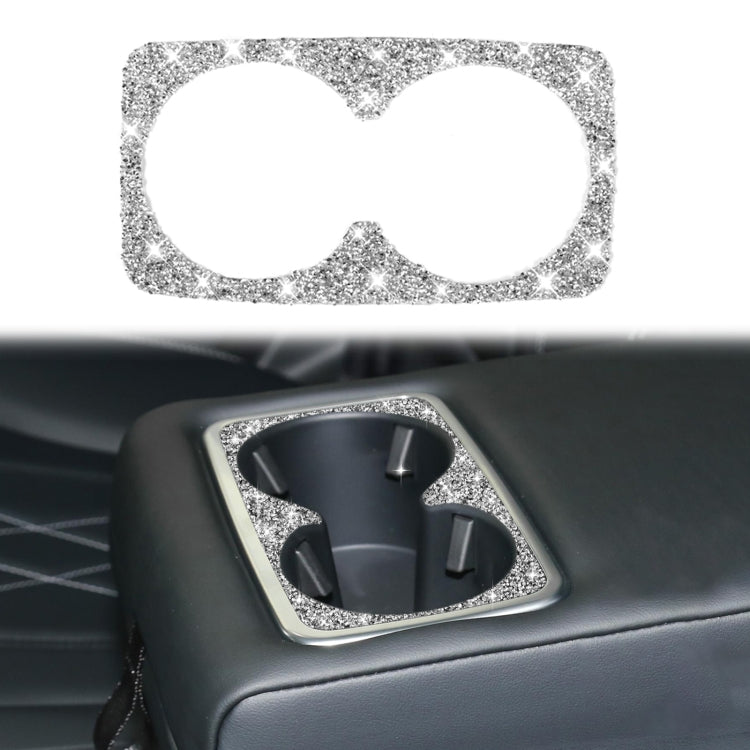 For Ford Mustang Mach E 2021 Car Rear Seat Cup Holder Frame Diamond Decorative Sticker ÎҵÄÉ̵ê