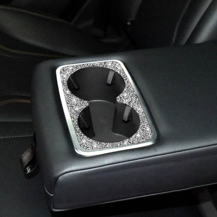 For Ford Mustang Mach E 2021 Car Rear Seat Cup Holder Frame Diamond Decorative Sticker ÎҵÄÉ̵ê