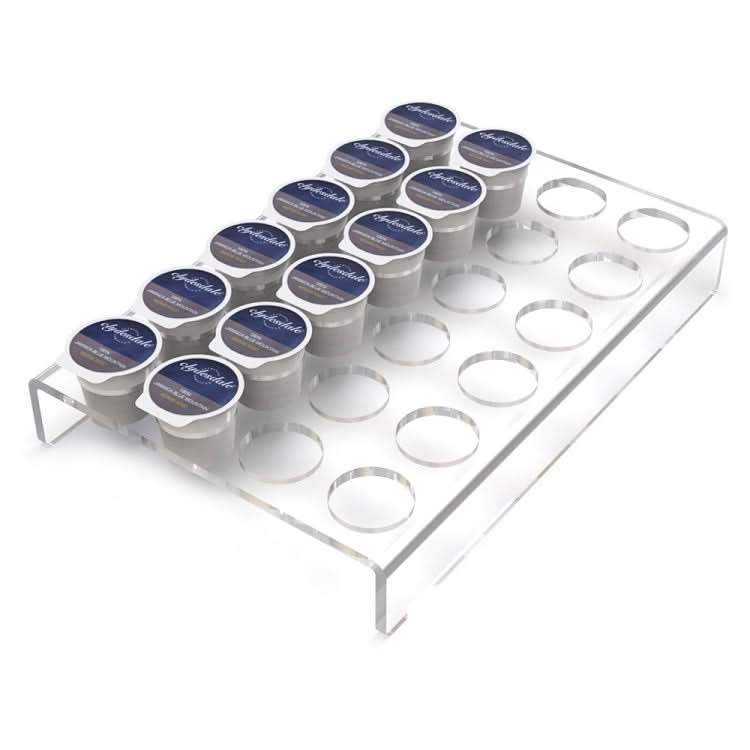 YX038 Acrylic 24 Holes Coffee Capsule Storage Display Stand Reluova