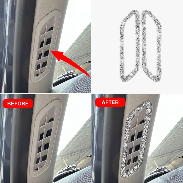 For Ford Mustang Mach E 2021 Car Door Pillar Air Outlet Diamond Decorative Sticker ÎҵÄÉ̵ê