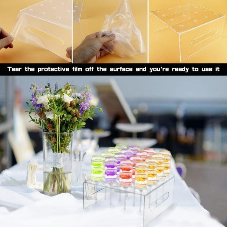 YX043 Acrylic Transparent Tui Tui Le Cake Cone Display Stand 16-hole Cupcake Display Stand