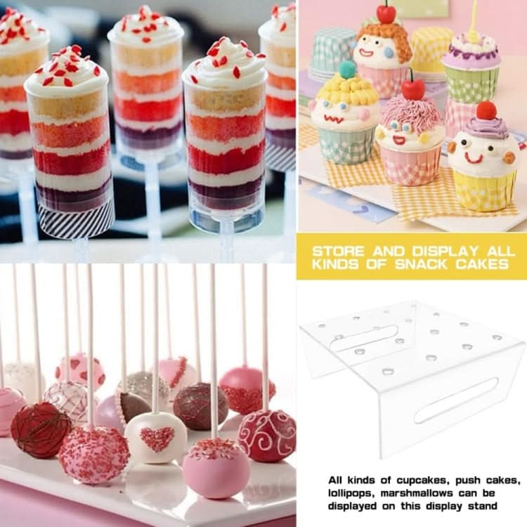 YX043 Acrylic Transparent Tui Tui Le Cake Cone Display Stand 16-hole Cupcake Display Stand